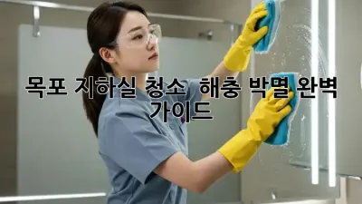 목포 지하실 청소 & 해충 박멸 완벽 가이드